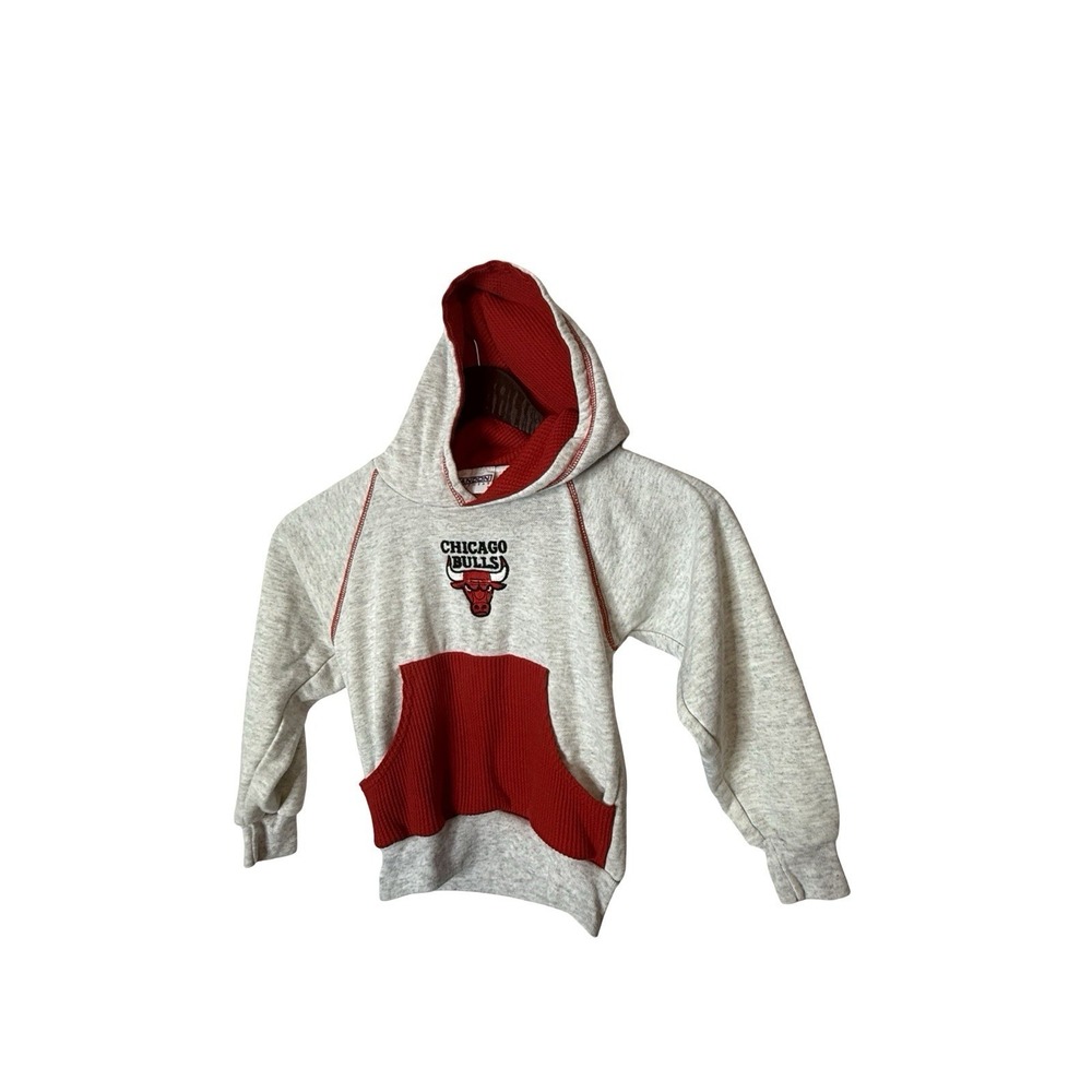 vintage‎ Brandon USA Chicago Bulls Hoodie hooded sweatshirt gray sz 6